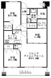 イニシア愛宕浜【9階】の間取り