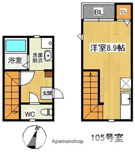 MAISONETIC CYNTHIA【1階】の間取り