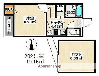 プライムコート大橋【2階】の間取り