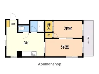 ウエストウッド姪浜【3階】の間取り