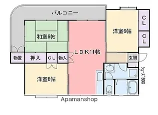 コーポ柳川原【1階】の間取り