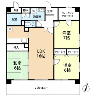 クロッシュ東油山【2階】の間取り