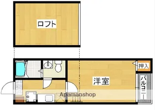 リヴェール別府【1階】の間取り