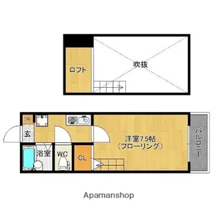 レジデンシャルスイーツ福岡【3階】の間取り