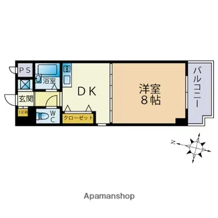 グレイス西新【3階】の間取り