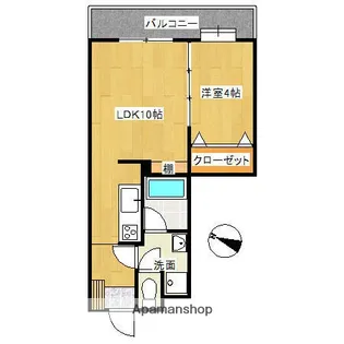 モンレーヴ西新Ⅱ【1階】の間取り