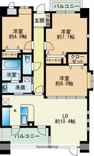ル・ソンジュ樹【4階】の間取り