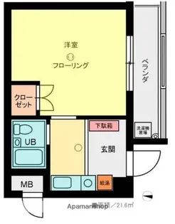 ロイヤルコート六本松【3階】の間取り