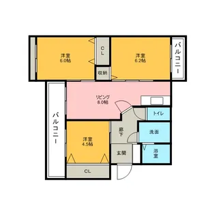 宗ハイツ【1階】の間取り