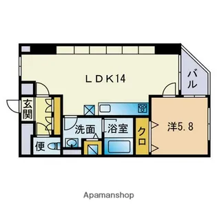 マレッタ唐人【2階】の間取り