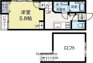 リフミック姪浜【1階】の間取り