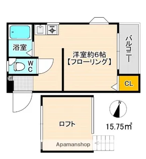 アルティ西片江【2階】の間取り