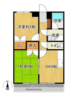 ジュネスコート岩見【2階】の間取り