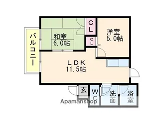 ピースブリックA棟・B棟【1階】の間取り