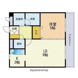 エトランゼⅩ 天神【5階】の間取り