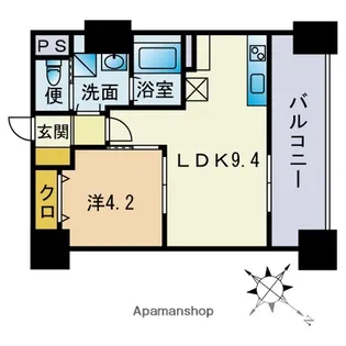 ビエラコート博多駅前【10階】の間取り