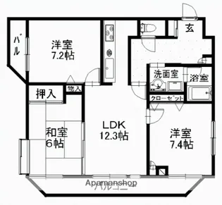 エレガンス秋山【2階】の間取り