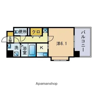 グローバルゲート大濠【8階】の間取り