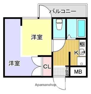 VIP薬院【2階】の間取り