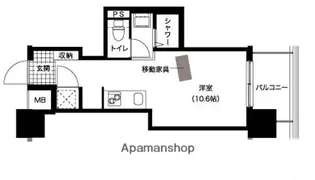 レジディア西新【5階】の間取り