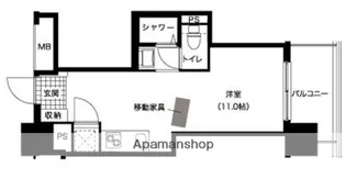 レジディア西新【5階】の間取り
