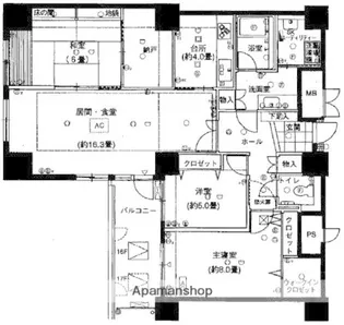 アトモスももち【17階】の間取り