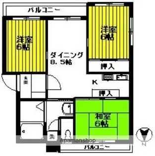レジデンス飯倉【4階】の間取り