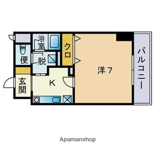 ハイネス大手門【7階】の間取り