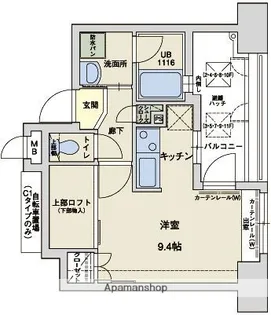 アクタス大手門Ⅱ【8階】の間取り
