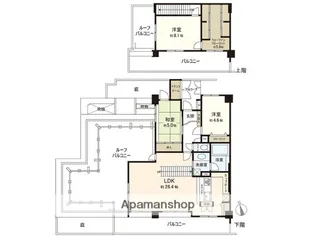 アダージュ小笹ヴェルコール【6階】の間取り