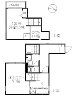 西新パークサイド【1階】の間取り