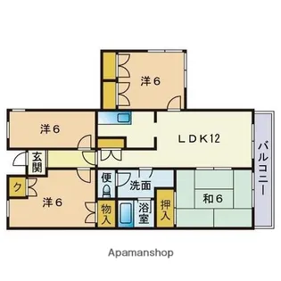 姪浜ケイワンホームズ【4階】の間取り