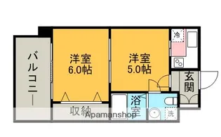 エステート・モア・薬院通り【2階】の間取り