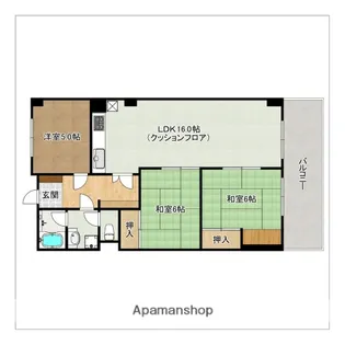ボーン平尾【3階】の間取り