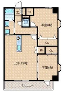 フェリセ ステージ梅光園【7階】の間取り