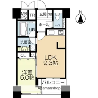 ラクレイス平尾ステーション【6階】の間取り