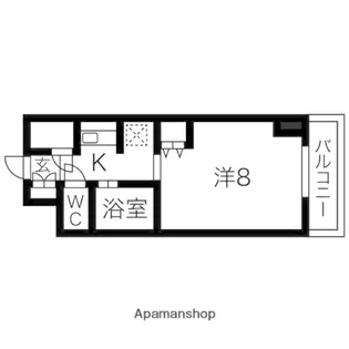 ビュークレスト薬院大通【10階】の間取り