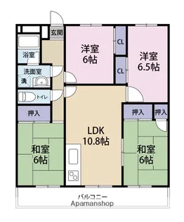 シード室見川【1階】の間取り