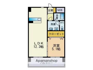 クラジューペール【6階】の間取り