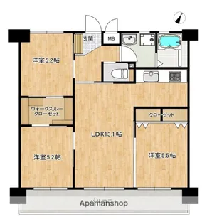 コープ幸陽Ⅱ【2階】の間取り