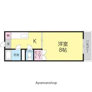 アネックス西片江【1階】の間取り