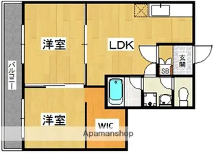 サンセーヌ城西【7階】の間取り