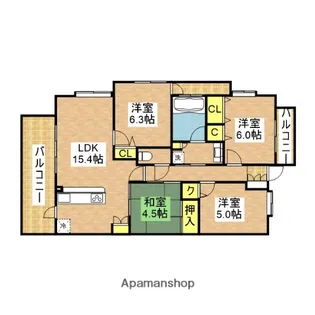 アーバンパレス藤崎駅前【11階】の間取り