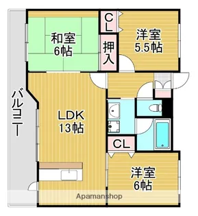 ラフィネ舞【2階】の間取り