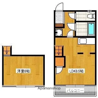 ジュネス小笹【1階】の間取り