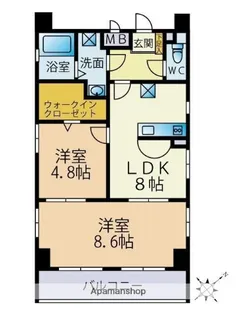 メルヴェイユー薬院【5階】の間取り