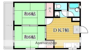 シティハイツ内浜【1階】の間取り
