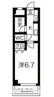 シティーコート大橋【4階】の間取り