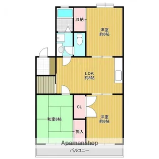 シャトレー喜多崎【4階】の間取り