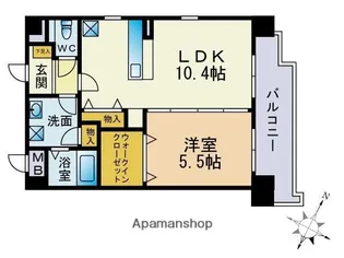 PARTHIA HILLS【5階】の間取り